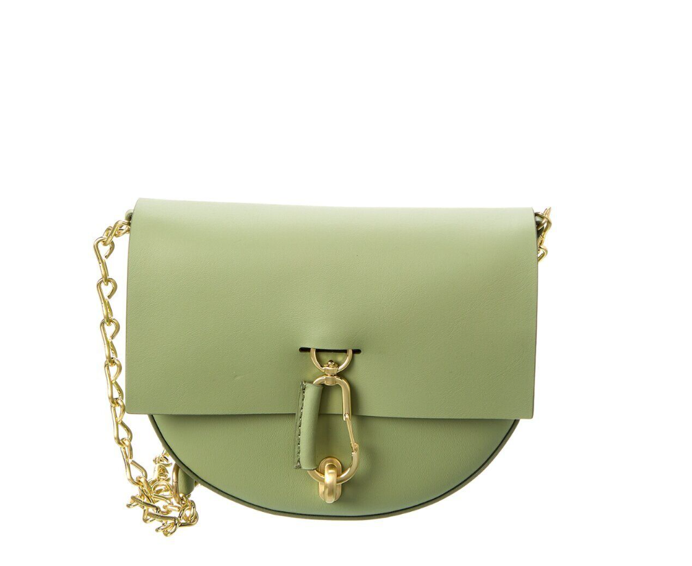 Zac Posen Belay Mini Saddle Leather Crossbody Women's Green