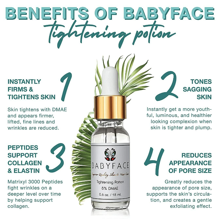 Babyface Skin Tightening Serum STRONG 8% DMAE Matrixyl Large Pores Pore Sagging